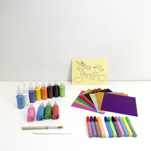 Sand Art Kit Artigianato per i bambini con 12 sabbie colorate fai da te dolci dipinti artigianali per bambini arti attività di apprendimento educativo - Product Image 4