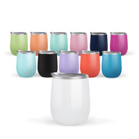 Gobelet à vin isotherme à double paroi en forme d'œuf, tasse en acier inoxydable de 12 oz en forme d'œuf