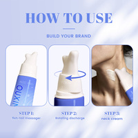 Tube souple en plastique pour emballage de soins de la peau 100 ml, tube Gua Sha pour crème et sérum pour le cou avec tête de massage en céramique