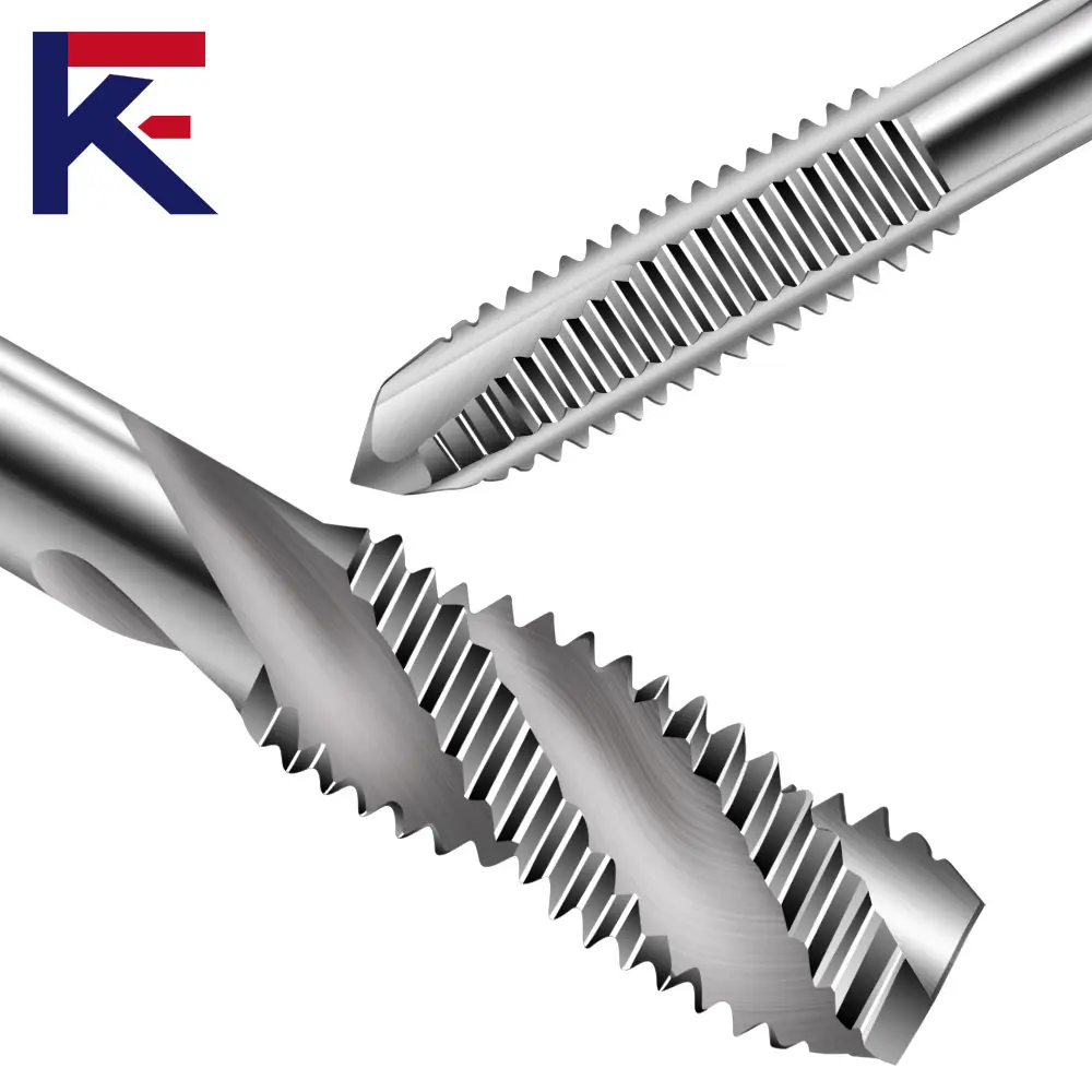 KF Lengthen Apex Spiral Straight Groove Thread Tap High Speed Steel Screw Tap Tool