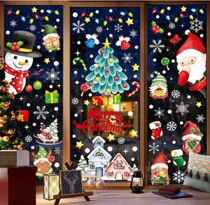 Tùy Chỉnh Chất Lượng Cao Kích Thước Lớn Holographic Giáng Sinh Dán Chết Cắt Cửa Sổ Decals Cửa Sổ Lễ hội Phim Trang Trí - Product Image 2
