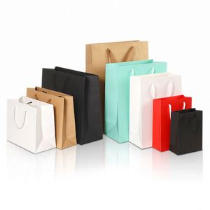 Sacs de shopping en carton recyclé de luxe à prix d'usine, personnalisables avec votre propre logo, sacs en papier kraft - Product Image 3
