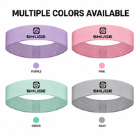 Bande de Résistance Large en Tissu Tricoté Antidérapant en Nylon Élastique pour Fessiers, Cercle de Hanche de Fitness, pour Squats et Entraînement des Jambes (OEM/ODM)