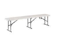Moderne 6FT Blanc HDPE En Plastique Banc Pliant Léger Portable Résistant Aux Intempéries Durable Salle À Manger Hôtel Patio Extérieur Villa