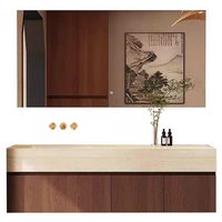 Meilleur lavabo et évier en céramique mural pour salles de bain, coiffeuse avec miroir et armoire de salle de bain