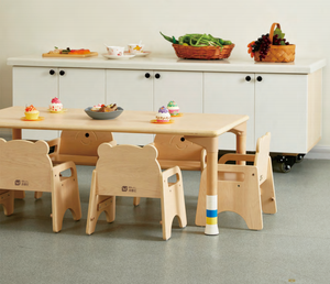 Eibele Baby Learning Center Bear Animal de madera Silla para niños pequeños Muebles para niños Muebles de madera para niños - Product Image 4