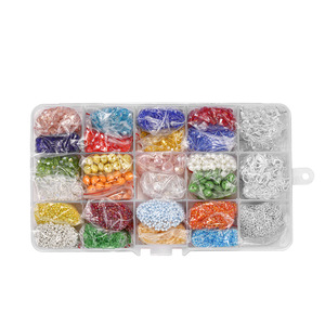 Children's Diy Beaded Jewelry Kit Bracelet Necklace Earrings <b>Set</b> 7-12 Years Metal Craft Toy With Colorful <b>Beads</b> For Kids - Product Image 2