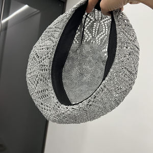 <span class=keywords><strong>Bonnet</strong></span> en <span class=keywords><strong>crochet</strong></span> personnalisé pour femmes <span class=keywords><strong>Bonnet</strong></span> béret en tricot fait à la main - Product Image 2