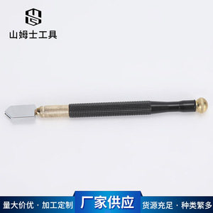 Cortador de vidrio con punta de diamante, mango metálico de 15 mm de grosor para cortar vidrio DL2701 - Product Image 2