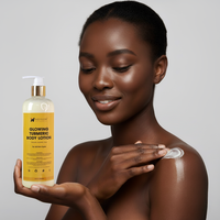 Lotion corporelle éclaircissante anti-âge au curcuma et à la vitamine E, beurre exfoliant et huile nettoyante, vente en gros