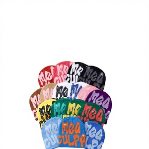 Gorros de punto acrílico de felpa para hombre y mujer, con letras jacquard, para playa, viajes, invierno, esquí, estilo holgado - Product Image 3