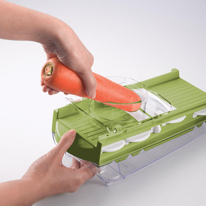 Outil de table professionnel personnalisé LFGB, vert, manuel, interchangeable, pour trancher les courgettes et le fromage - Product Image 1