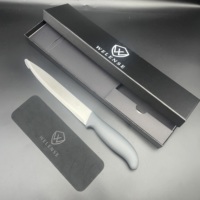 Couteau à trancher professionnel de 8 pouces en acier inoxydable, couteau à viande pour la cuisine avec boîte cadeau de luxe et étui pour lame, logo personnalisé OEM