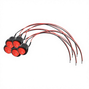 Interruptor Redondo Tipo Barco de <span class=keywords><strong>Dos</strong></span> Pines y <span class=keywords><strong>Dos</strong></span> Posiciones, Botón de Encendido Rojo, Tamaño del Orificio 20mm, Longitud Personalizable, 6A, 10k Ciclos - Product Image 5