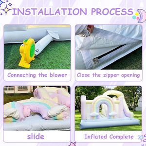 <span class=keywords><strong>Château</strong></span> gonflable rose pour enfants en bas âge et jeunes enfants, pour fêtes intérieures et extérieures, qualité commerciale - Product Image 5