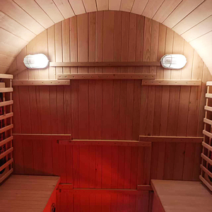 Sauna extérieur de luxe pour 8 personnes avec poêle à <span class=keywords><strong>bois</strong></span>, sauna pour jardin, usage commercial et spa - Product Image 5