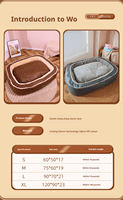 Cage pour animaux de compagnie écologique et chaude pour l'hiver, pour chiens et chats, amovible et lavable, grande taille, emballée en carton