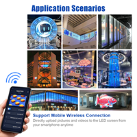 Pantalla LED Transparente a Todo Color para Ventanas, Video Wall LED para Interiores, Tiendas Minoristas, Exposiciones y Publicidad