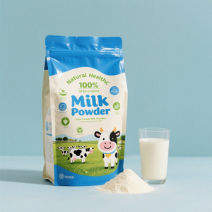 Custom Printed Flat Bottom <strong>Pouch</strong> Plastic Aluminum Foil Mylar Ziplock Food Stand up Packaging Bag for <strong>Milk</strong> Powder - Product Image 1