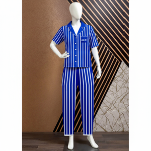 Conjunto de Pijama Tipo Túnica a Rayas de la Hermandad Delta Sigma Theta DST - Product Image 1