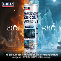 Adhésif structurel de verre en gros à chaud, colle adhésive, mastic de silicone acide acétoxy à séchage rapide