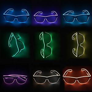 Lunettes de soleil <span class=keywords><strong>LED</strong></span> lumineuses avec fil lumineux néon, décoration de fête du Nouvel An, Halloween, bar, <span class=keywords><strong>masque</strong></span>, lunettes clignotantes, vente chaude, Finegreen - Product Image 5