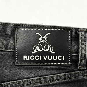 Patch en cuir sérigraphié avec personnages d'insectes de dessins animés, patchs en cuir véritable à coudre, étiquette en cuir pour jeans, accessoires vestimentaires - Product Image 5