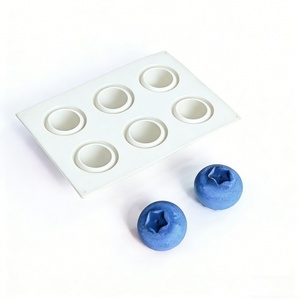 Moule à gâteau en silicone en forme de fruits (myrtille, framboise) pour desserts, mousses aux fruits, chocolat, emballage individuel OPP, qualité alimentaire - Product Image 5