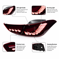 Feux arrière à LED BK pour Hyundai Elantra 2012-2016, design écailles de dragon, DRL, clignotants séquentiels, Plug & Play
