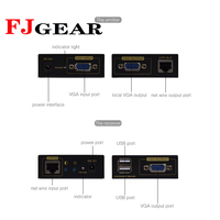 FJGEAR KVM Extender 300 Meter untuk VGA/USB Port KVM Extender Usb 300m VGA,SVGA,XGA,UXGA