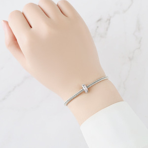 Hot-selling white copper pink flower isolation <b>beads</b>, original fashion versatile DIY <b>bracelet</b> accessories wholesale for women - Product Image 6