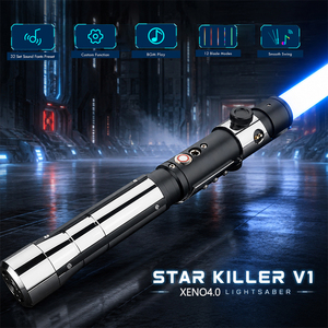 ดาบไลท์เซเบอร์ <span class=keywords><strong>Starkiller</strong></span> Xeno4.0 Pixel Smooth Swing ด้ามโลหะสำหรับการต่อสู้ที่หนักแน่น พร้อมเสียงเอฟเฟกต์ 34 แบบ ควบคุมด้วยเลเซอร์ ของเล่นดาบเลเซอร์ - Product Image 1