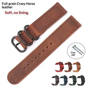 <span class=keywords><strong>Correa</strong></span> <span class=keywords><strong>de</strong></span> Cuero Genuino Suave Color Marrón Crazy Horse Personalizada <span class=keywords><strong>de</strong></span> Lionorm para Relojes Inteligentes <span class=keywords><strong>de</strong></span> 20 mm y 22 mm con Liberación Rápida, <span class=keywords><strong>Correa</strong></span> <span class=keywords><strong>de</strong></span> Reloj Casual para Hombre - Product Image 2