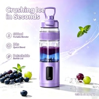 Nouveauté : Mixeur portable sans fil 600 ml pour smoothies et jus de fruits, mixeur électrique haute puissance, tasse mixeur alimentaire personnel