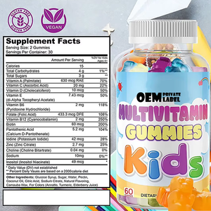 Vitaminas Completas para Niños. A, C, D3, E y <span class=keywords><strong>Complejo</strong></span> <span class=keywords><strong>B</strong></span>. Promueve el Crecimiento y el Desarrollo. Sin OMG ni gluten. Delicioso Sabor a Frutas. - Product Image 2