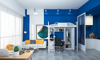 Lit double pour enfants, adultes, étudiants, dortoir |   Meubles d'école superposés en métal modernes, durables et portables, personnalisables, garantie 1 an