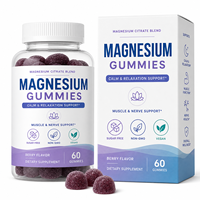 Gummies au citrate de magnésium Natural Calm 200 mg pour le soutien contre le stress et la relaxation, compatibles végétaliens, bonbons gélifiés, marque privée
