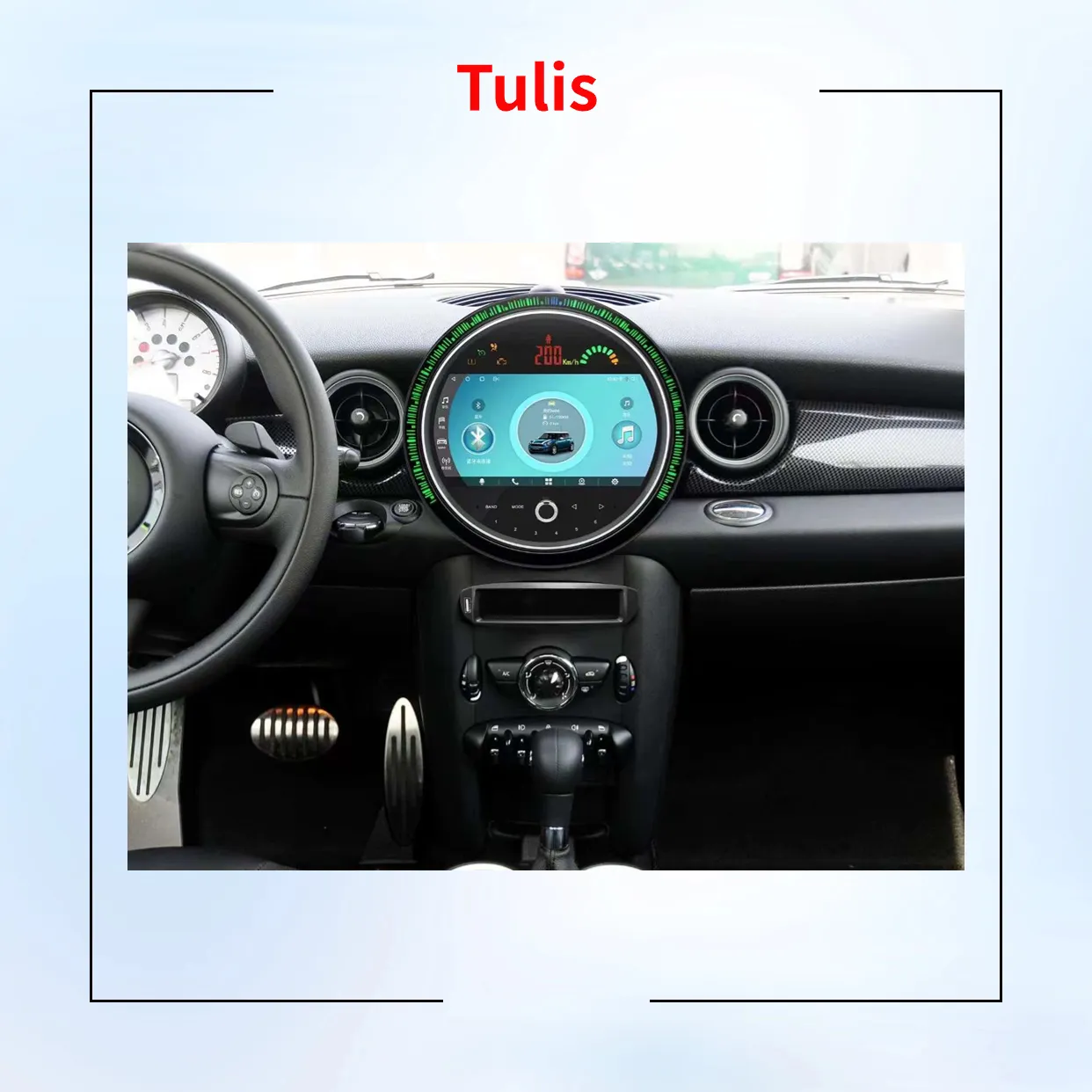 Tulis 9 "REPRODUCTOR DE DVD para coche Android para BMW Mini R55 R56 R57 R58 R59 2007-2014 navegación estéreo Multimedia Monitor automático Carplay