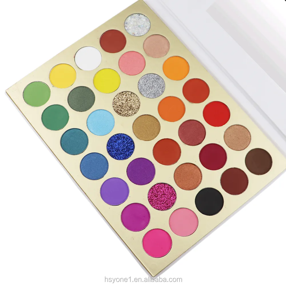 Paleta de sombras de ojos vacía personalizada, funda compacta de sombra de ojos en polvo mate en varios colores fabricada por la empresa