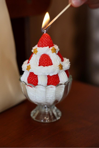Cream Strawberry Tower Scented Candle Fruit Mousse <b>Cup</b> Handmade Creative Birthday Gift Souvenir - Product Image 6