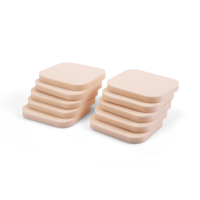 SBELLE Offres Spéciales 20 pièces usine en gros rond carré maquillage poudre bouffée maquillage éponge coloré sans Latex cosmétique poudre bouffée