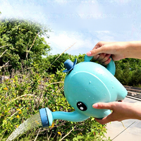 Arrosoir en plastique D5805 pour jardin, 1,5 L, en forme d'éléphant, à long bec, pour arroser les fleurs et les plantes, pour pelouse et cour
