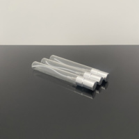 Flacon cylindrique en verre transparent de 10 ml avec bouchon pulvérisateur en aluminium pour parfum et diffuseur à bâtonnets, option de logo personnalisable