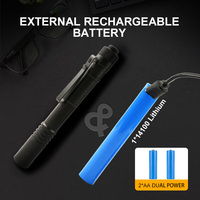 IP67 étanche Mini poche LED torche lampe de poche corps en aluminium brillant stylo compact lumière avec clip pour les travaux de réparation d'inspection