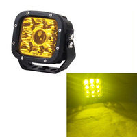 Auto éclairage extérieur 5 pouces LED lumière de travail carré voiture jaune ambre moto projecteur 4x4 tout-terrain lumière antibrouillard 12V 24V
