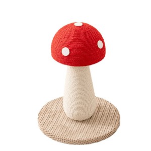 Red Mushroom <b>Cat</b> Scratching Board, Extra <b>Large</b> Size, Medium-Sized <b>Cat</b> <b>Tree</b> Made of All-Sisal, Space-Saving, Colored Hemp Rope, - Product Image 3