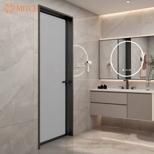 Puertas Batientes de Doble Vidrio de Alta Calidad, Precio Competitivo, Firmes y Confiables, de Aluminio Seguro y Fácil de Limpiar para Dormitorios y Baños - Product Image 2
