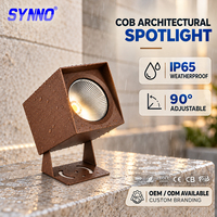 Projecteur LED extérieur moderne marron IP65 étanche COB, éclairage de jardin orientable à 90 degrés pour allée, mur, arbuste, décoration de parc