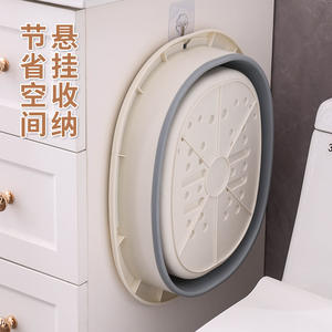 Baignoire pliable portable pour les pieds, ovale, en plastique, fonction massage, longueur genoux, pour adultes - Product Image 2