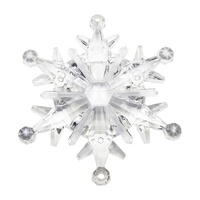 Pendentif flocon de neige en acrylique transparent, décoration de sapin de Noël, arrangement de scène de mariage, flocon de neige